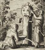 Samis haciendo una ofrenda a Tiermes, Diermes o Thor. Picart (1724). 