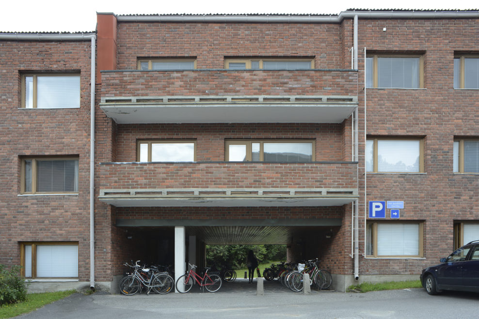 Opiskelija-asuntola "Naatti", Alvar Aallon suunnittelema. Lähde: https://www.alvaraalto.fi/
